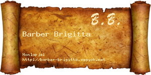 Barber Brigitta névjegykártya