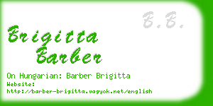 brigitta barber business card